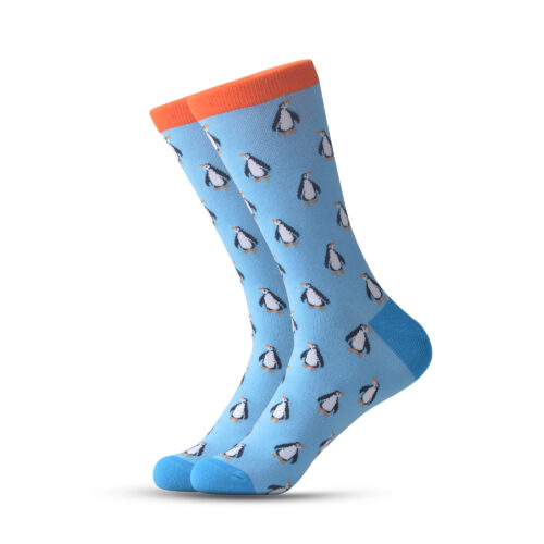 Sky Blue Penguin Socks