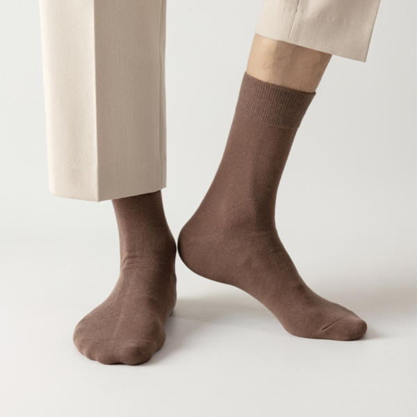 brown bamboo socks