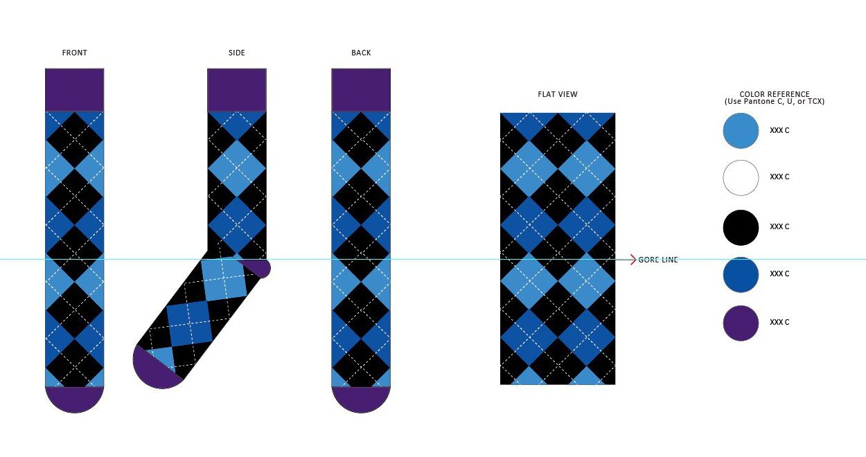 custom socks artwork